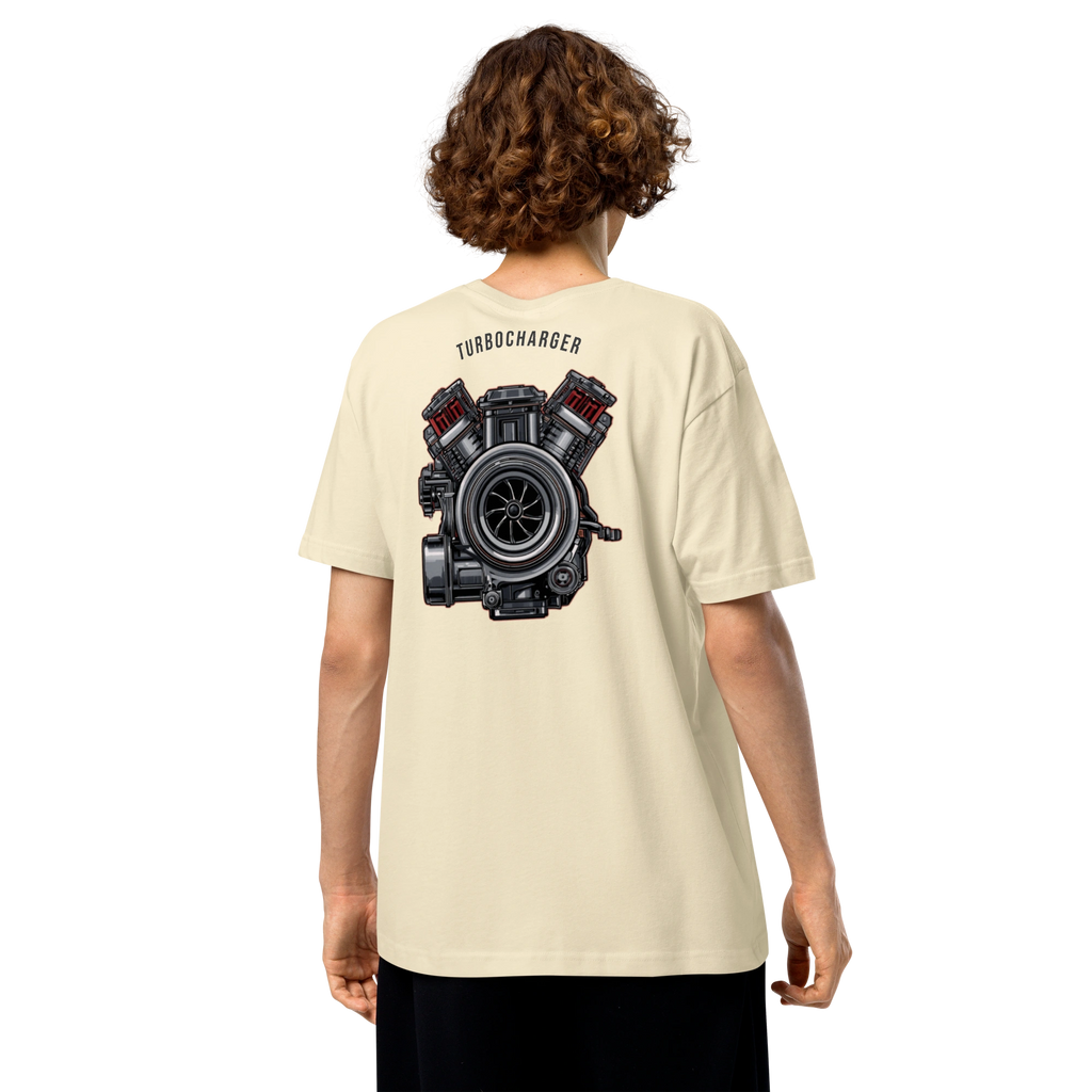 Turbocharger Engine Graphic Unisex Fine Jersey Tee