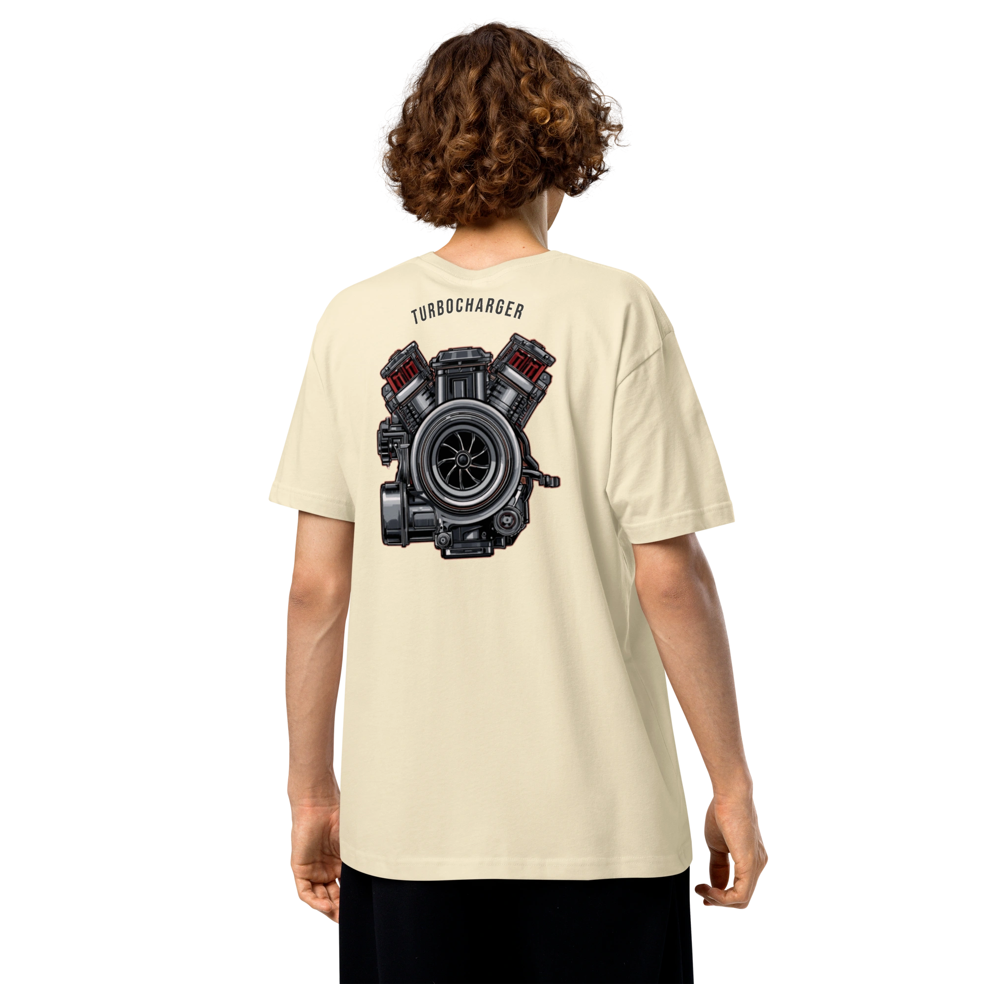 Turbocharger Engine Graphic Unisex Fine Jersey Tee