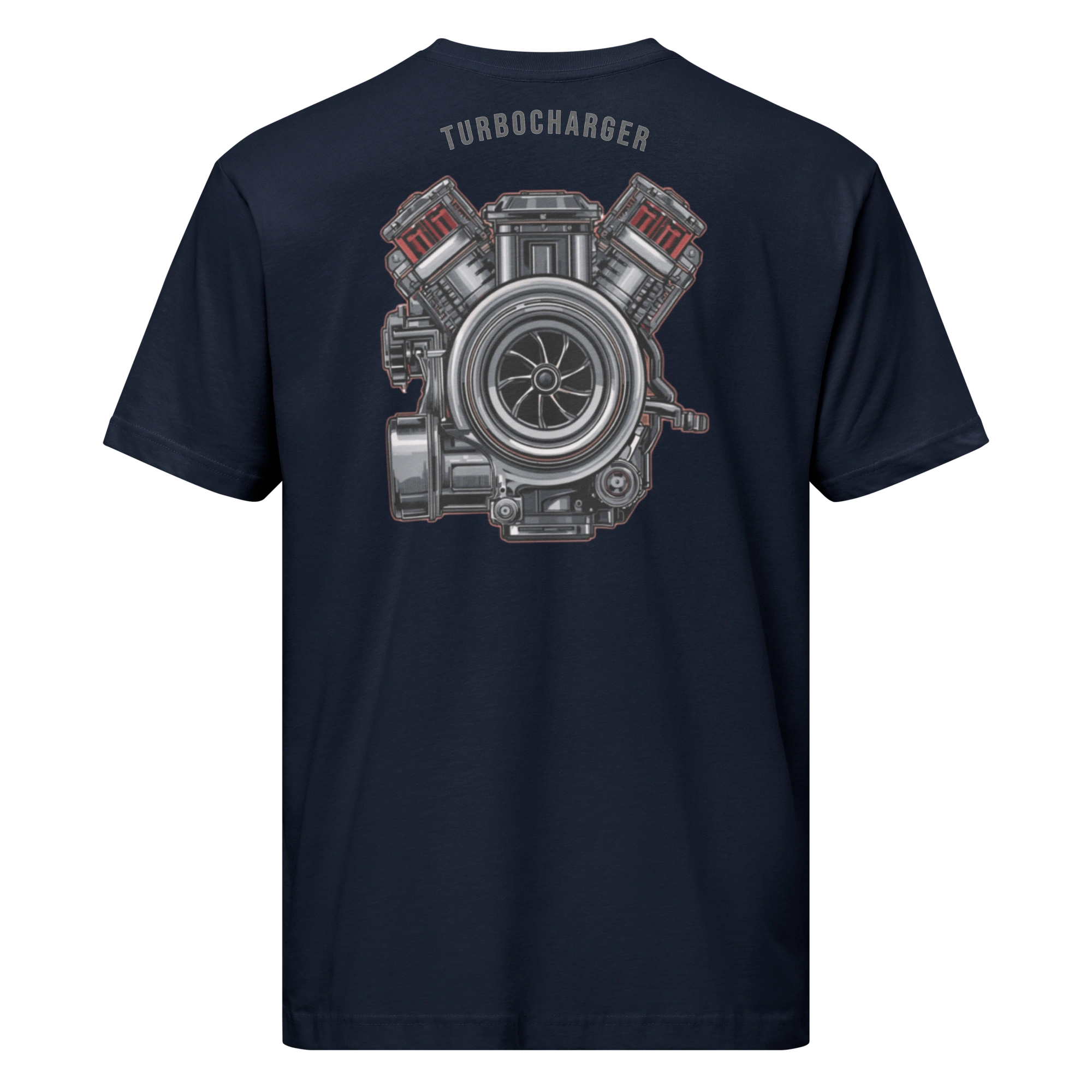 Turbocharger Engine Graphic Unisex Fine Jersey Tee