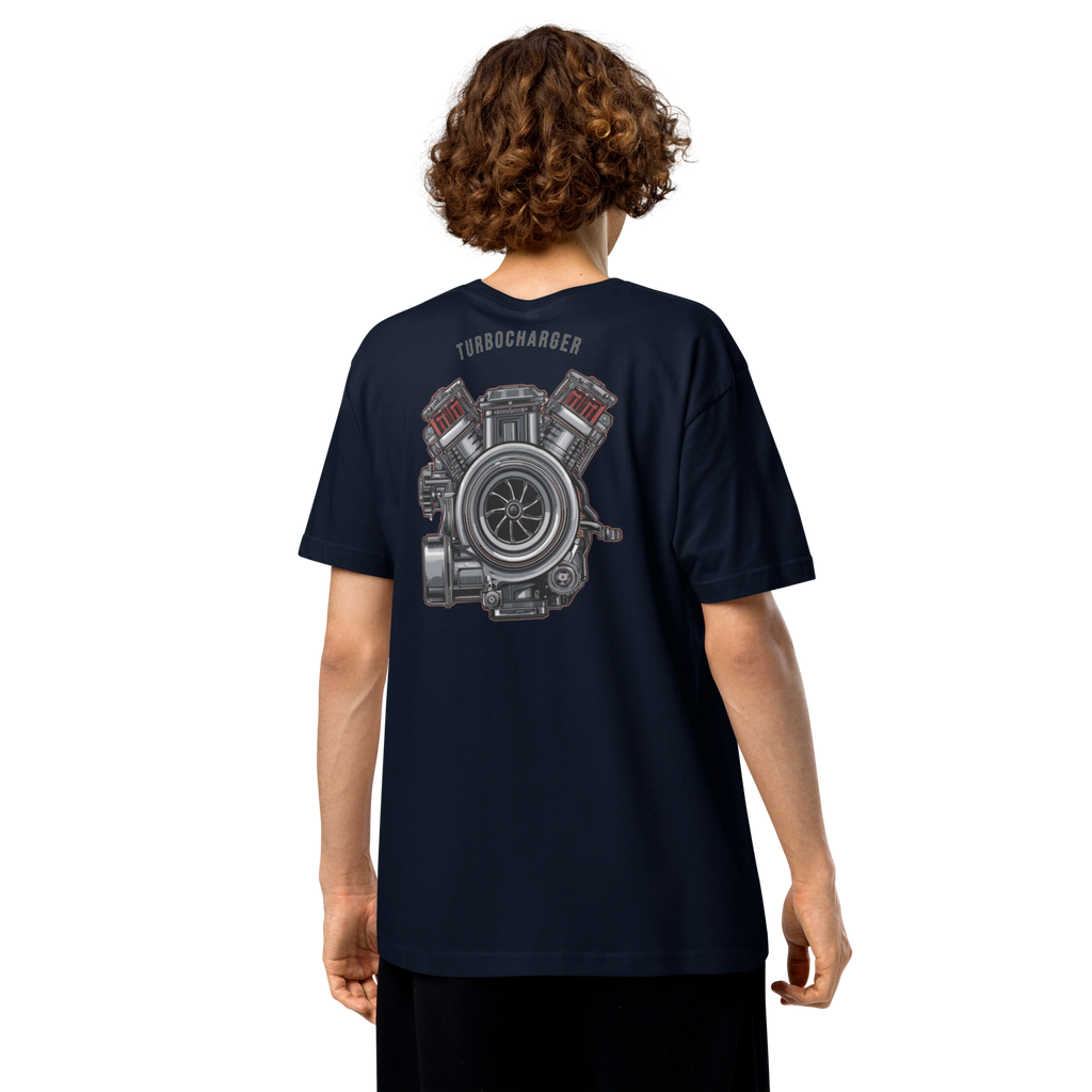 Turbocharger Engine Graphic Unisex Fine Jersey Tee