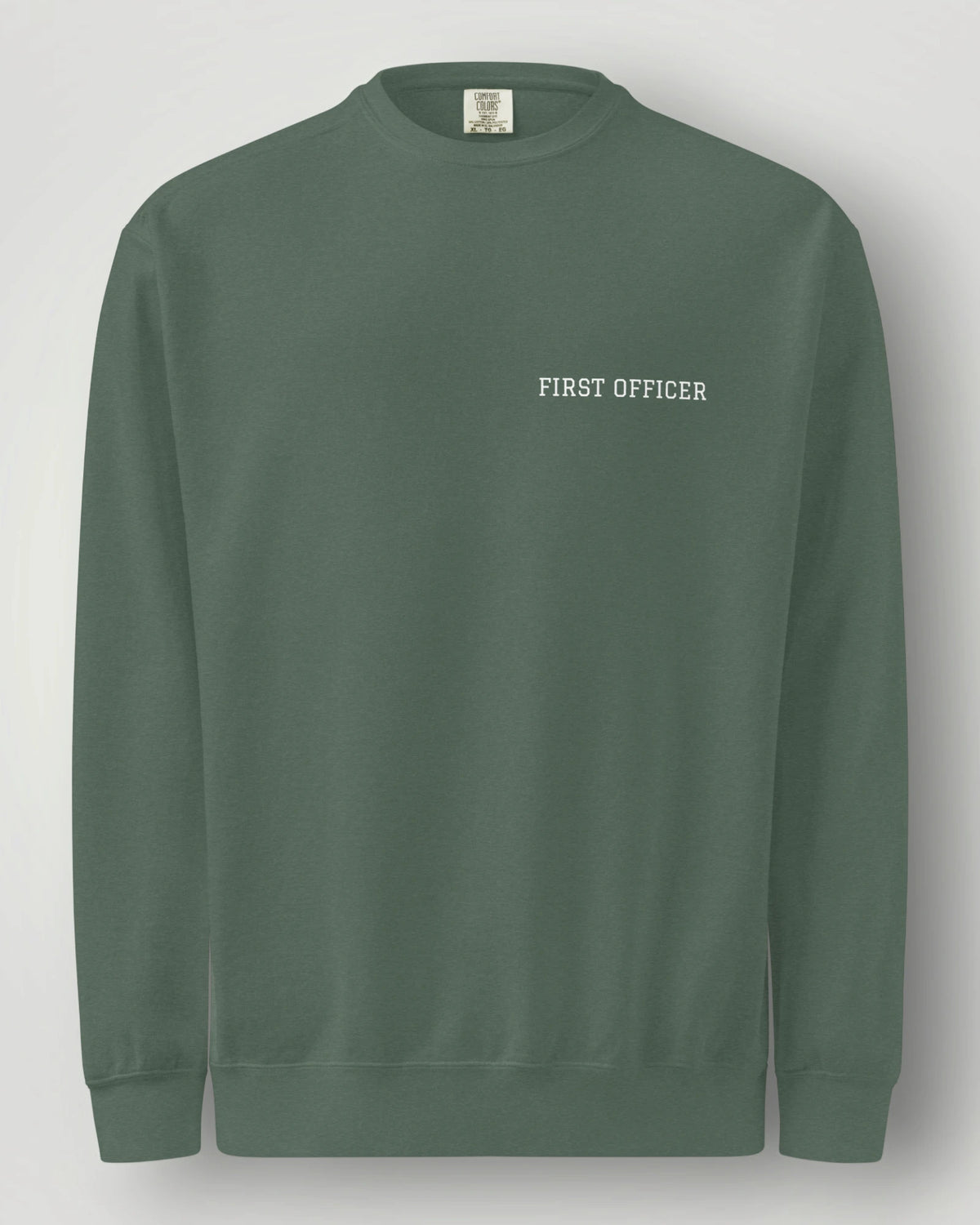 First Officer Vintage Emblem Garment-Dyed Sweatshirt