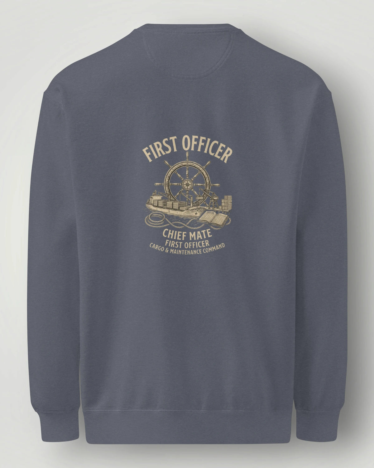 First Officer Vintage Emblem Garment-Dyed Sweatshirt