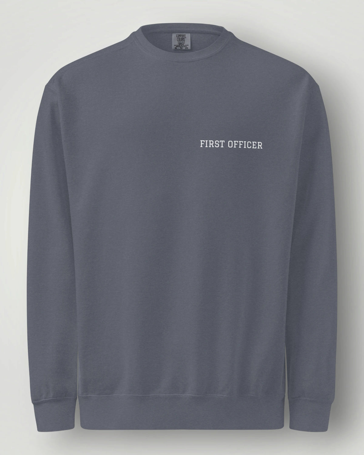 First Officer Vintage Emblem Garment-Dyed Sweatshirt