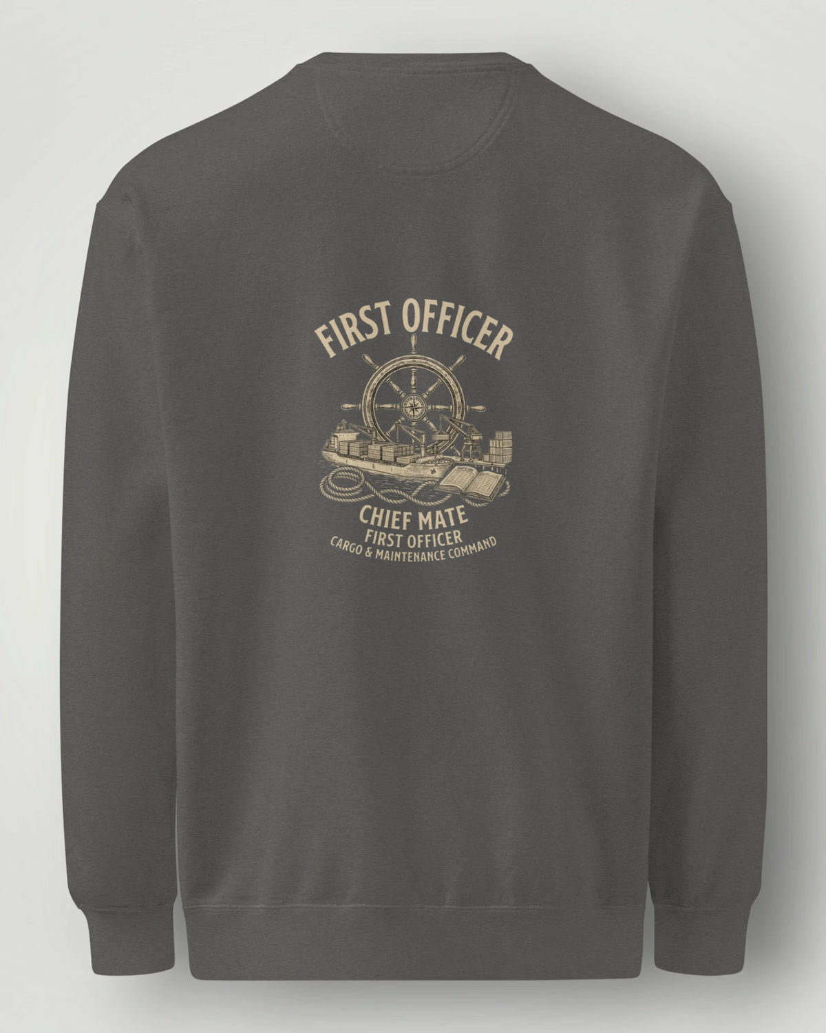 First Officer Vintage Emblem Garment-Dyed Sweatshirt