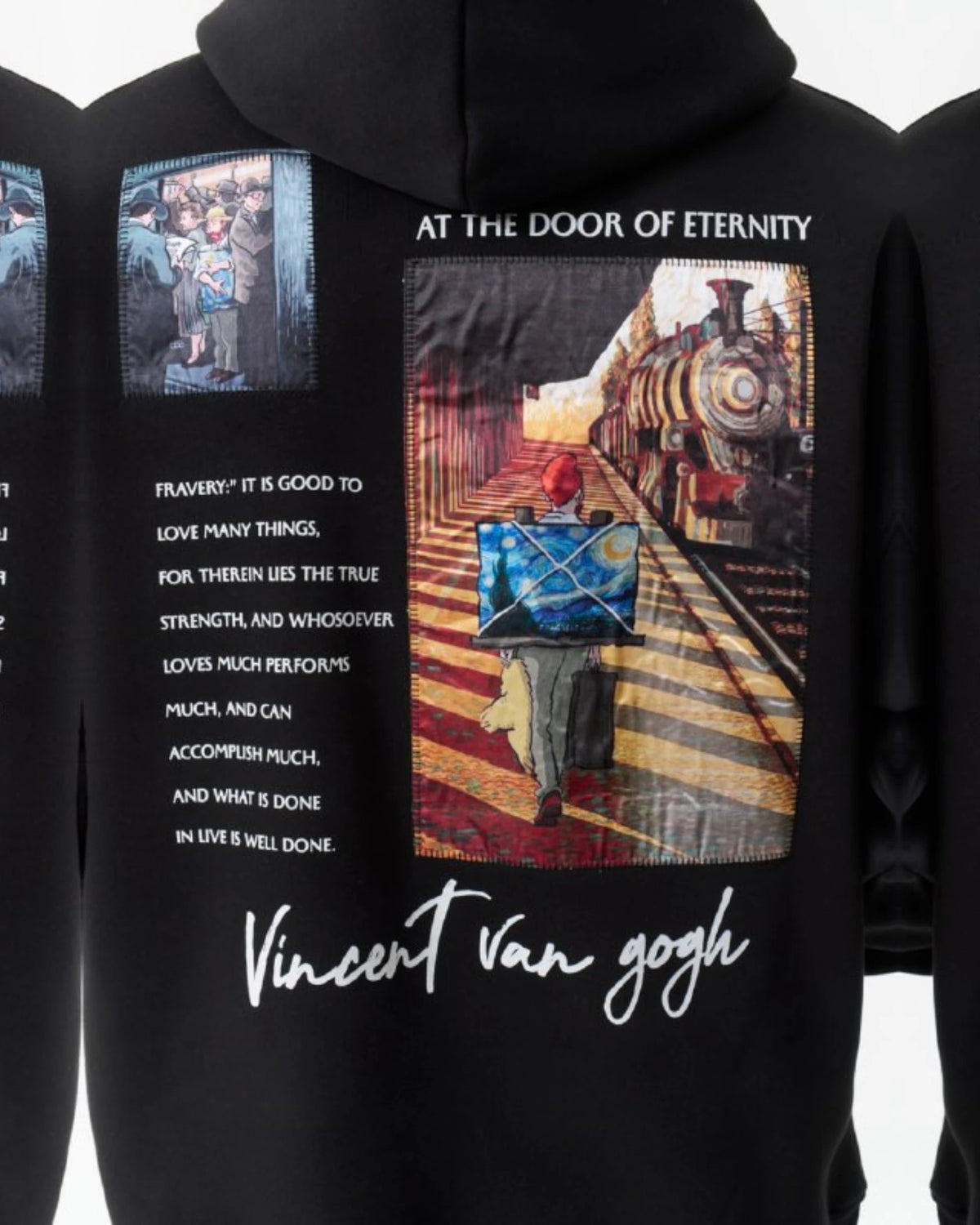 Van Gogh At Eternity's Gate Art Oversized Hoodie in black, photo 3