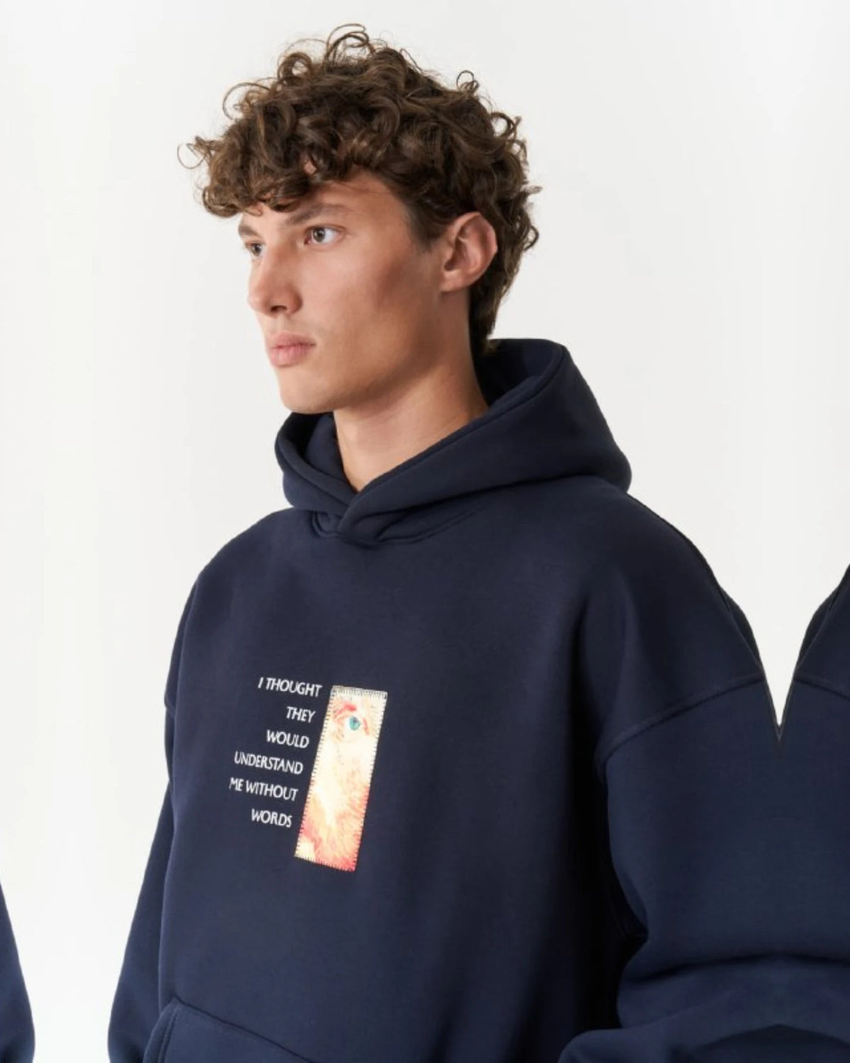 Van Gogh At Eternity's Gate Art Oversized Hoodie in navy, photo 2