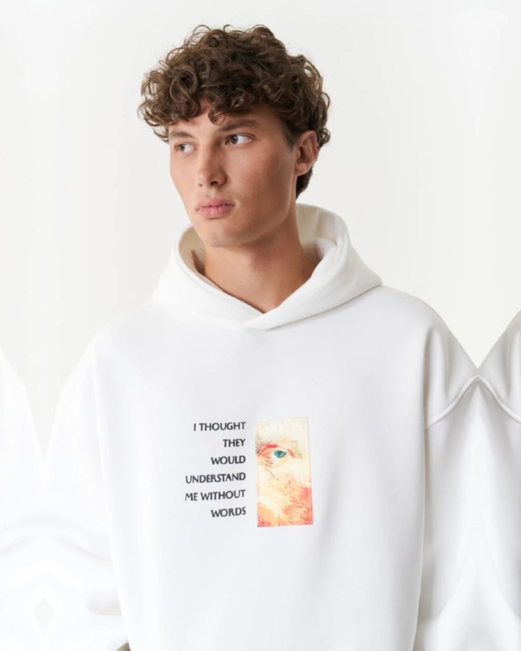 Van Gogh At Eternity's Gate Art Oversized Hoodie in white, photo 2