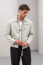 Vintage Washed Denim Jacket - Men's Streetwear Casual Jean Jacket