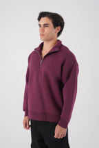 Unisex Oversize Waffle Knit Hoodie with Embossed Text