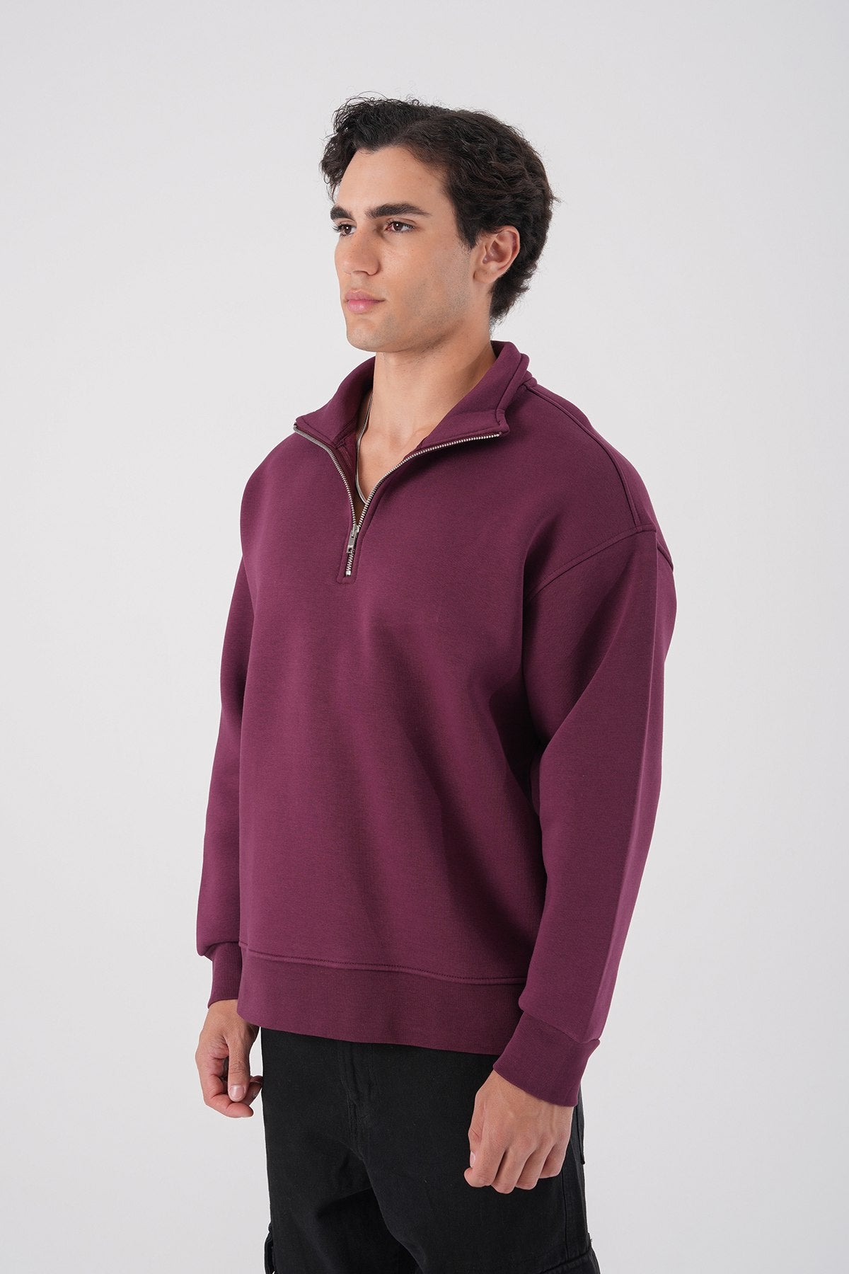 Unisex Oversize Waffle Knit Hoodie with Embossed Text