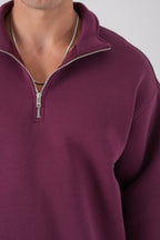Unisex Oversize Waffle Knit Hoodie with Embossed Text