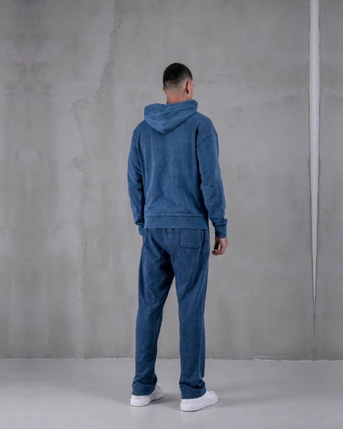 Washed Embroidered Oversized Hoodie in blue, photo 2