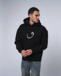 Waw Arabic Letter Hoodie in black, photo 1
