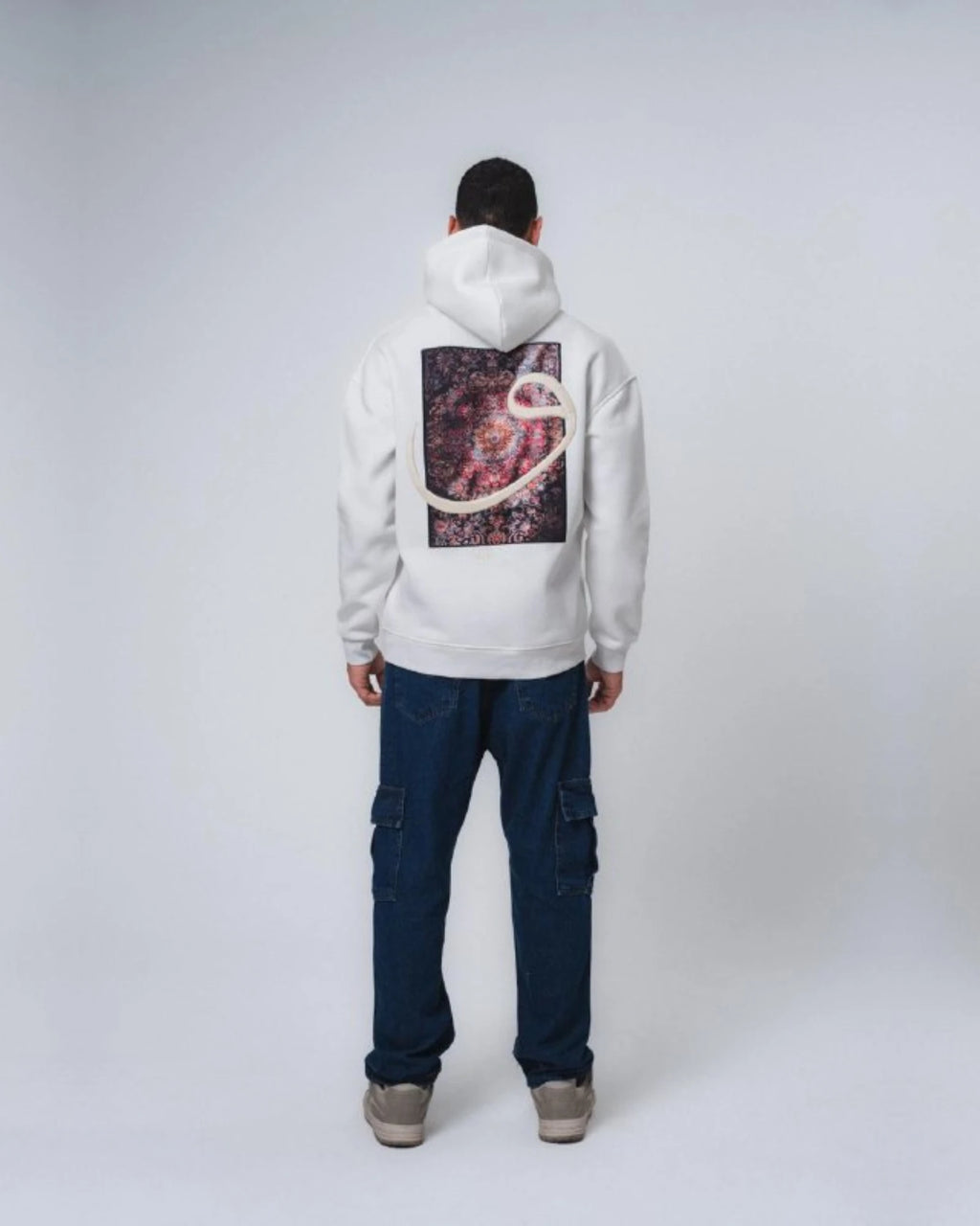 Waw Arabic Letter Hoodie in white, photo 7