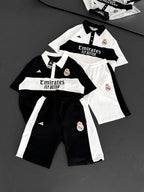Elite Club Style Men's Polo & Shorts Set – Tailored Athletic Look with Crest Detail