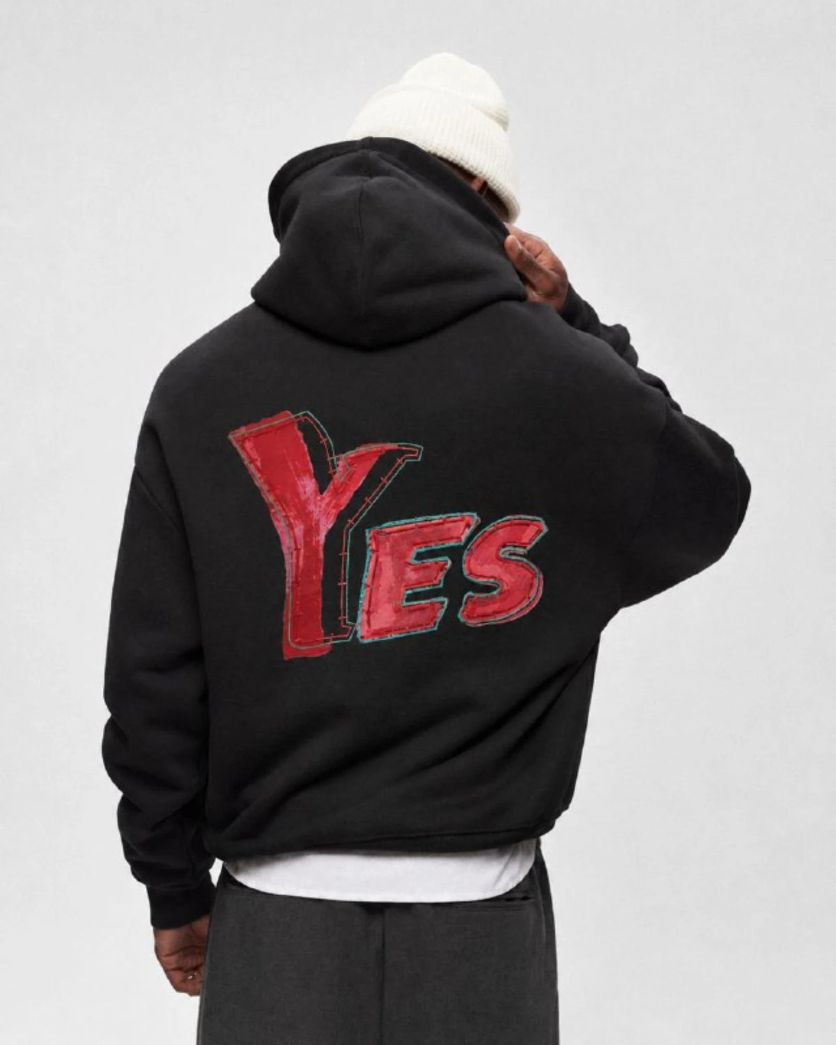 YES Hoodie in black, photo 3