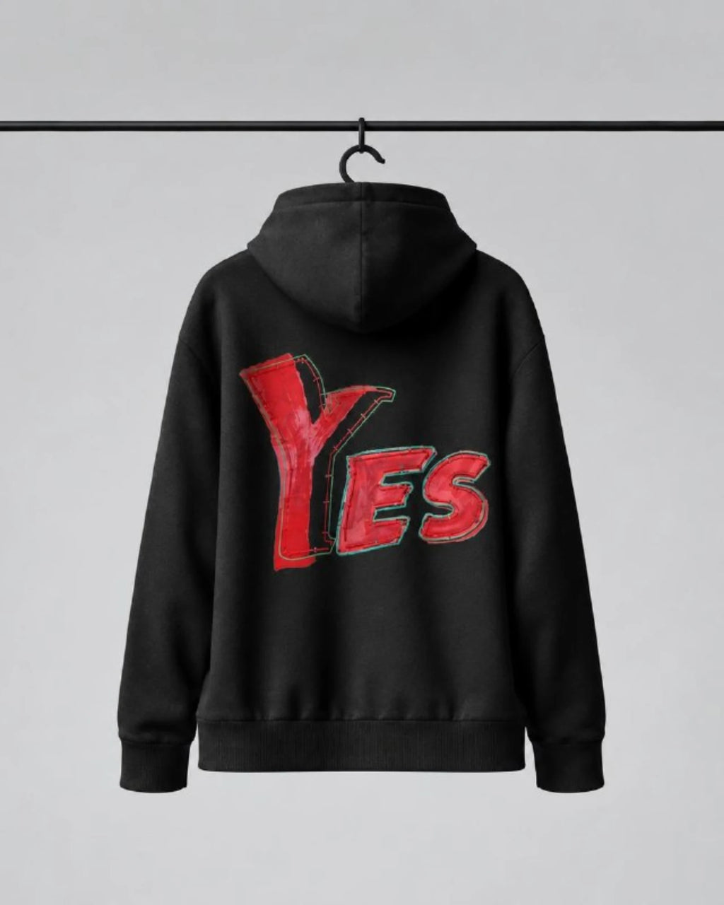 YES Hoodie in black, photo 4