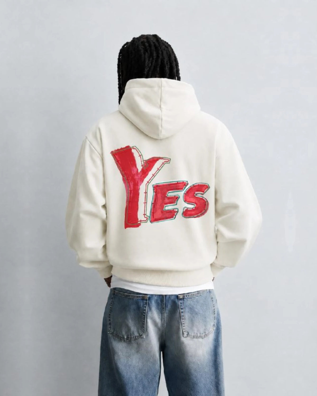 YES Hoodie in white, photo 1