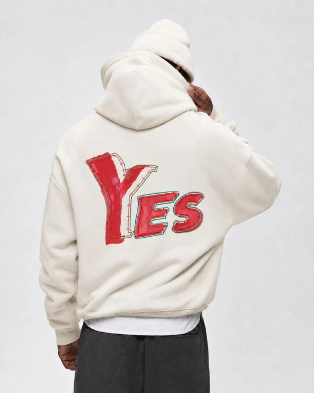 YES Hoodie in white, photo 3