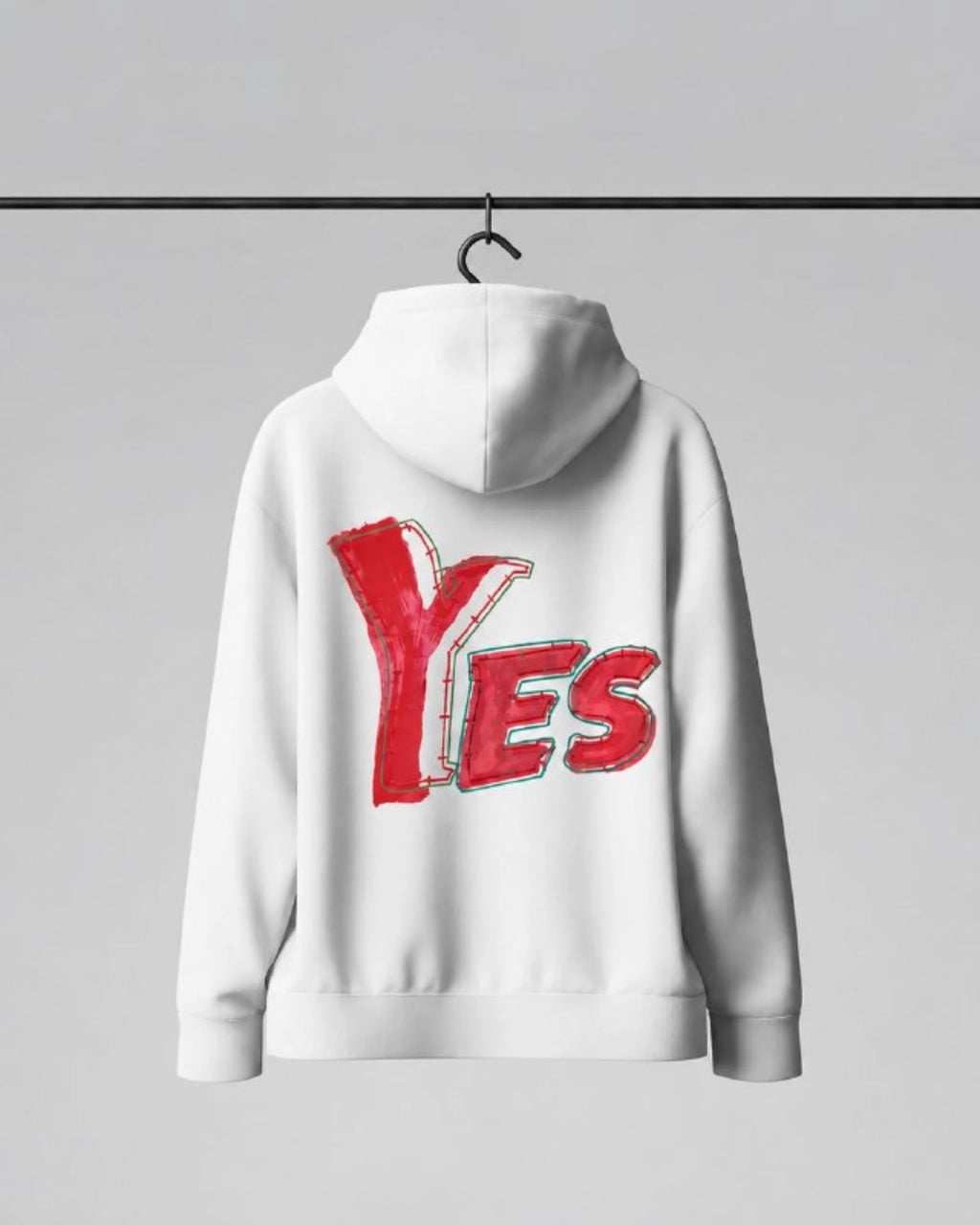 YES Hoodie in white, photo 4