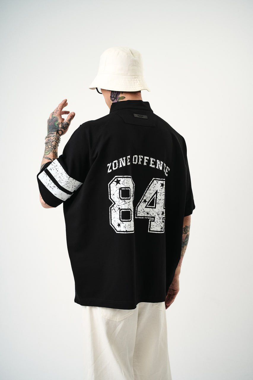 Men's Oversize 'ZONE OFFENSE 84' Graphic T-Shirt - Streetwear Football Tee