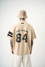 Men's Oversize 'ZONE OFFENSE 84' Graphic T-Shirt - Streetwear Football Tee